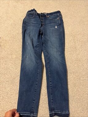 Madewell Indigo Skinny Jeans with Subtle Distress